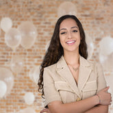 Aperturee - White Balloons Brick Birthday Backdrops For Photo